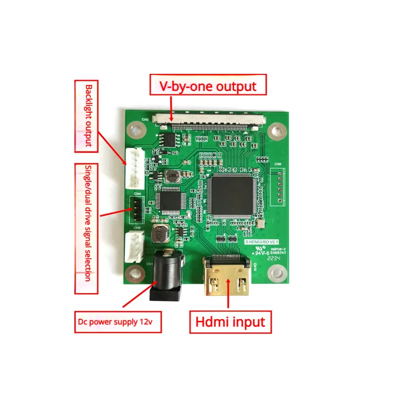 

Chipboard Shiyingku DP to V-by-One/EDP/VBO 4K Driver Board Adapter, 4K60Hz Multiple Resolutions Various 2K 4K of VBO Screen