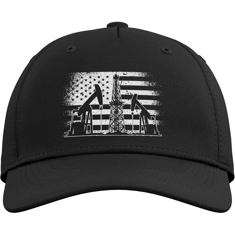 Oil Field Worker Patriotic Roughneck American Flag Oilfield Adjustable Baseball Hat