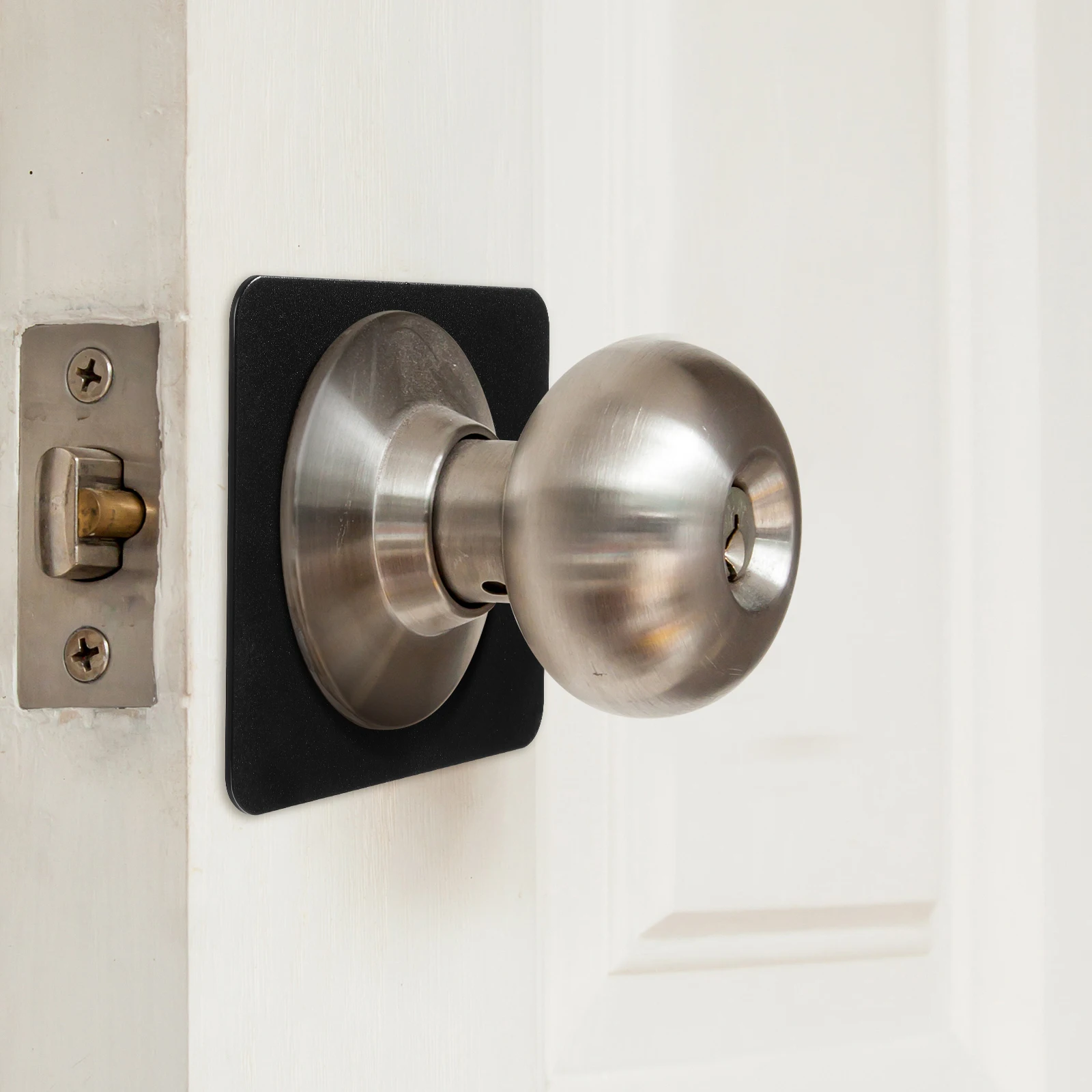 

2 Pcs Plate Door Repair Board Dead Bolt Strike Plates Knob for Interior Doors