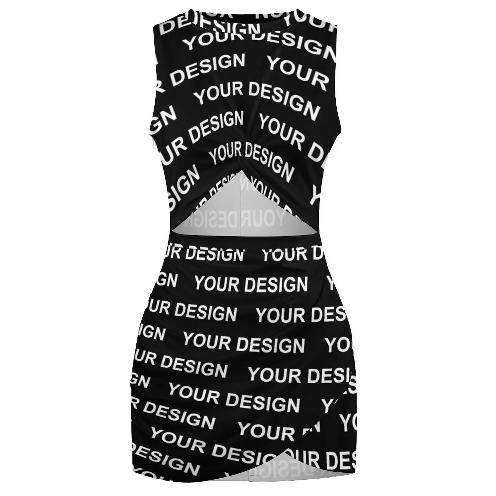 Design personalizado mini vestido sem mangas feito sob encomenda sua imagem vestidos sexy das mulheres streetwear gráfico bodycon vestido tamanho grande 5xl