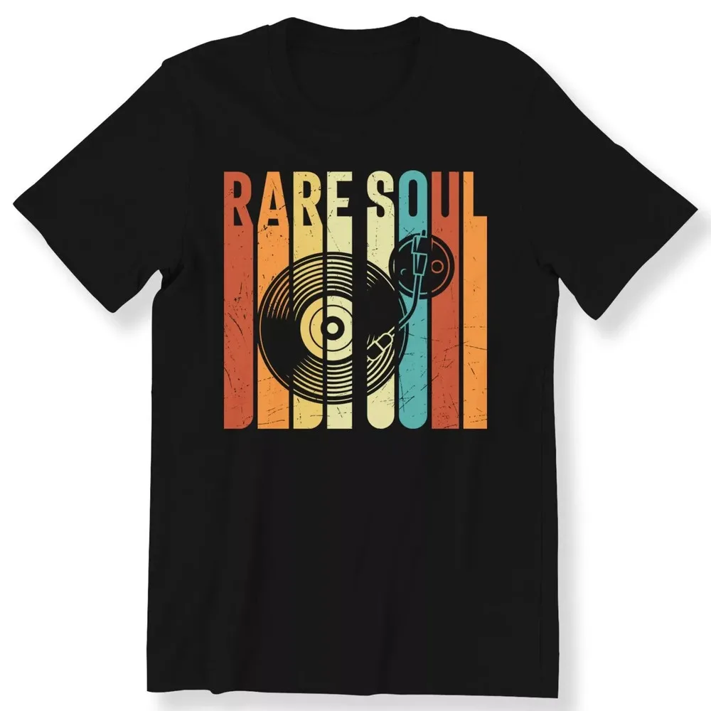 Rare Soul Music Vinyl Graphic Top Men's Ladies T-shirt Retro Vinyl 80s 90s TopHigh Quality 100%Cotton Short Sleeve