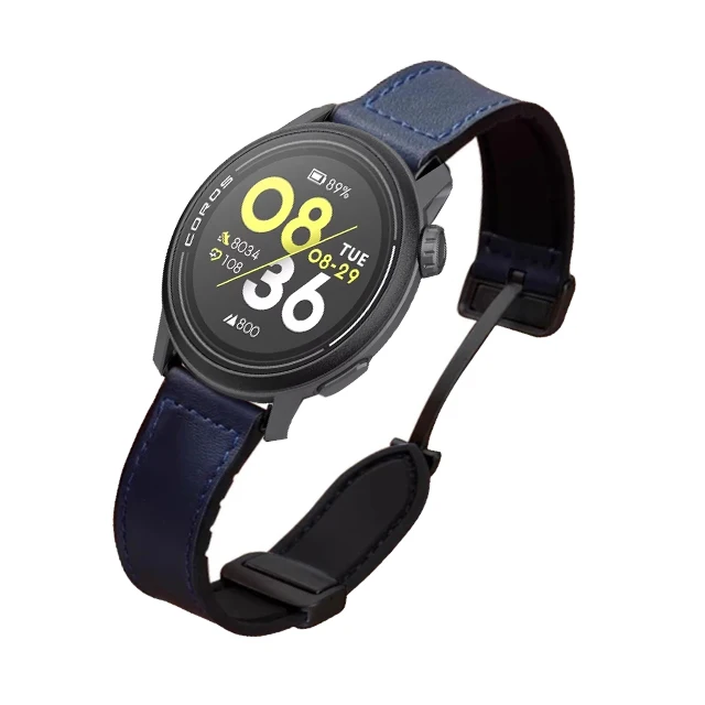 20mm 22mm Leather+Silicone Band for COROS PACE 3/2 Smart Watch Wristband for Coros Pace APEX 1/2 Pro Fold Magnetic Buckle Strap