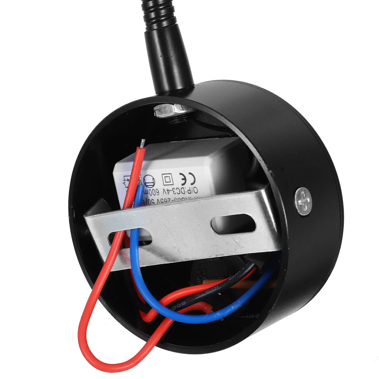 2 قطعة LED أباجورة 3 واط مرنة معقوفة الجدار الخفيفة مع غمد أسود اسطوانة ضوء لغرفة دراسة الممر ديكور