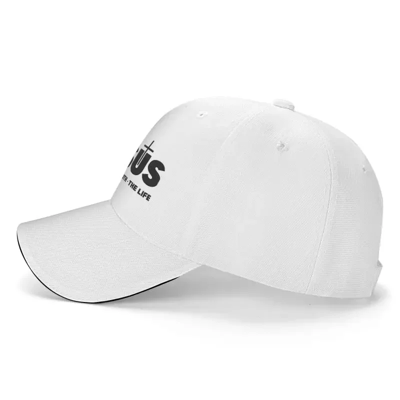 Jesus Christ The Way The Truth The Life Baseball Cap Sun Protection Adjustable Religion Cross Christian Faith Dad Hat