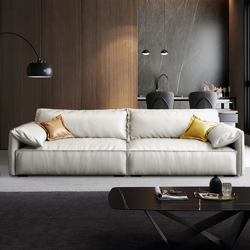 Modern simple leave-in cream style sofa