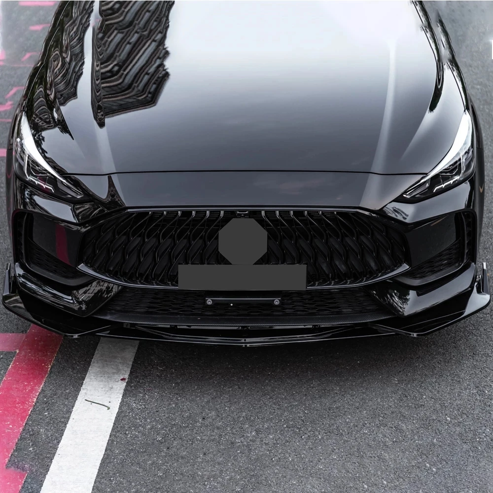 

Car Front Bumper Lip Chin Spoiler Splitter Diffuser For MG5 2021 Bodykit Protection Guard Deflector Glassy Black Accessories