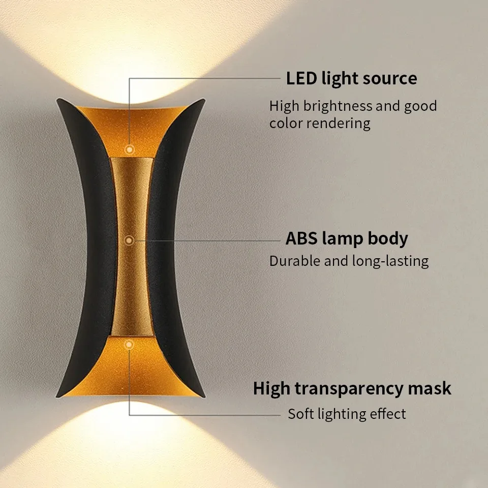 

LED Wall Light Outdoor Waterproof AC85-265V 10W Porch Garden Wall Lamp Outdoor & Indoor Bedroom Bedside Decoration Lighting Lamp