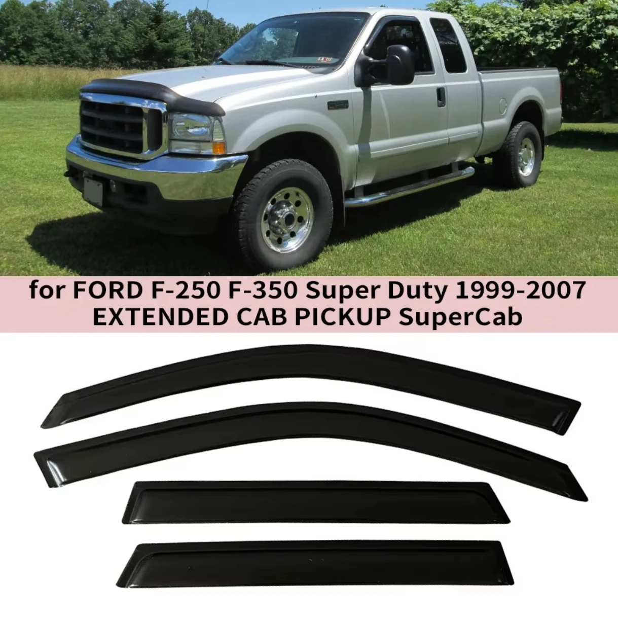 

Для FORD F-250 F-350 Super Duty EXTENDED CAB SuperCab 1999-2007 2008-2010 2011-2016 ветровые дефлекторы дождевики дверной козырек
