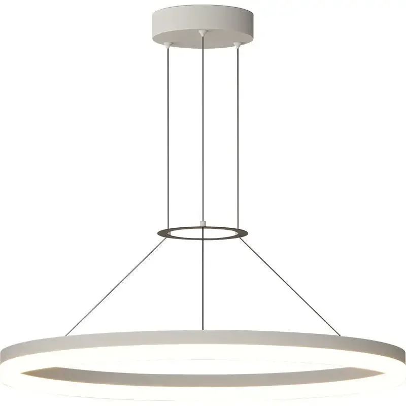 Moderne LED Runde Kronleuchter Nordic Weiß Ring Hängen Lampe Für Esszimmer Innen Minimalistischen Mitteltisch Hängen Lampe
