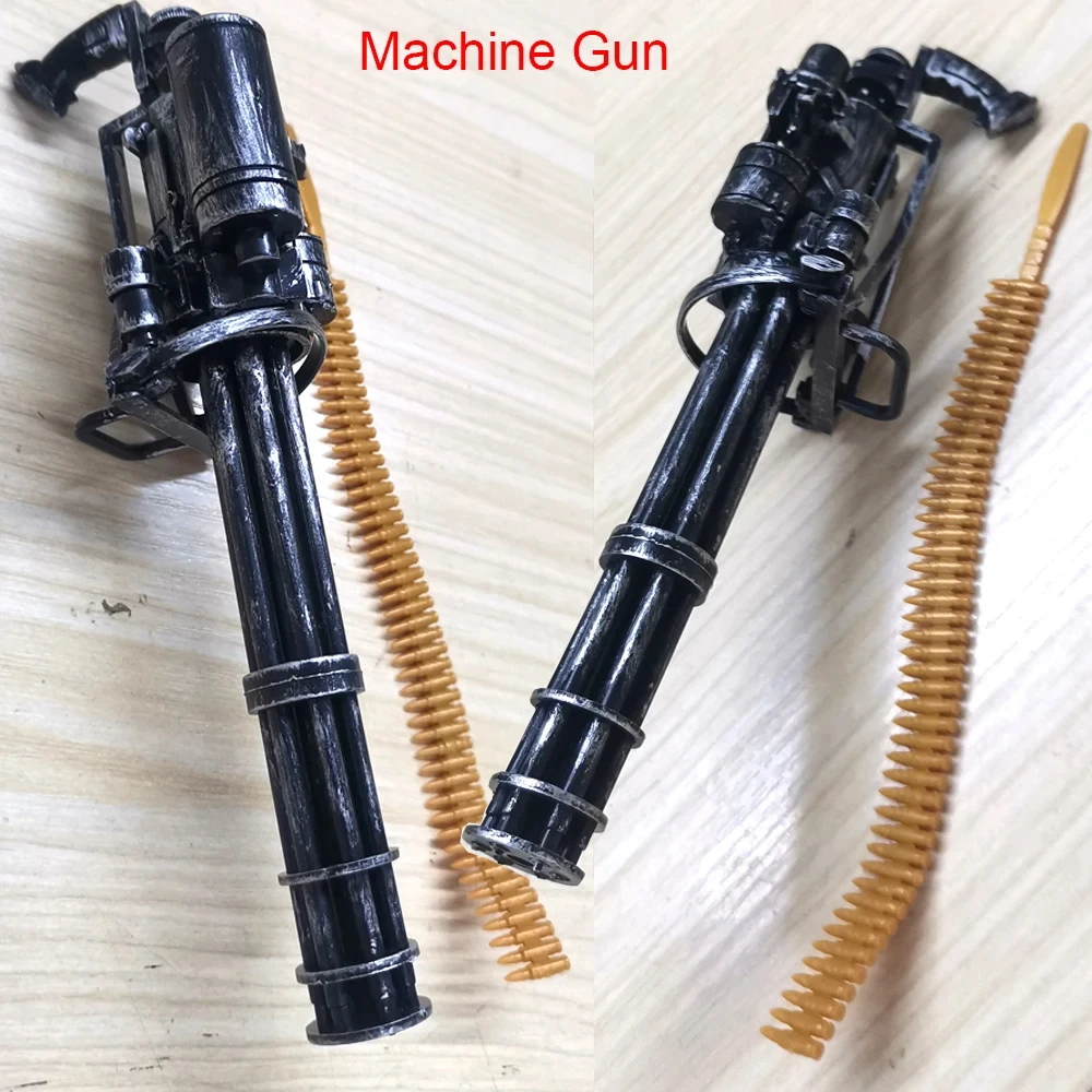 Zabawki do samodzielnego montażu 1:6 Skala 1/6 Figurki akcji 12-calowe M134 Gatling Belt Minigun Machine Terminator Broń na pociski Prezenty dla dzieci