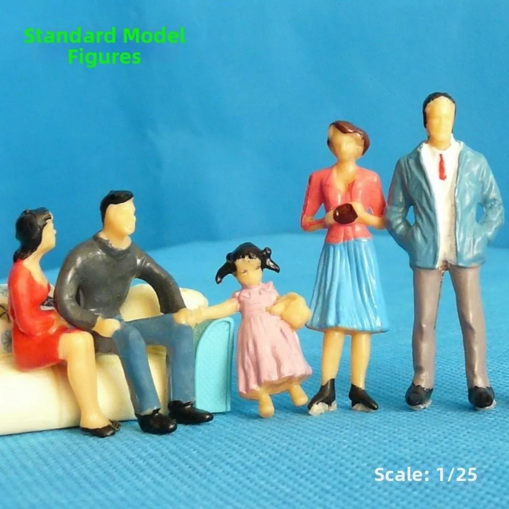 10pcs 1:42/1:30/1:25 Scale Sand Table Model Mixed Color Handmade Simulation Human Model Mixed Pose DIY Dollhouse Character