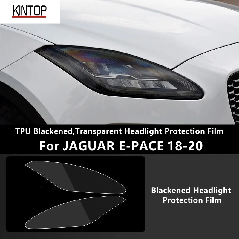 

For JAGUAR E-PACE 18-20 TPU Blackened,Transparent Headlight Protective Film, Headlight Protection,Film Modification