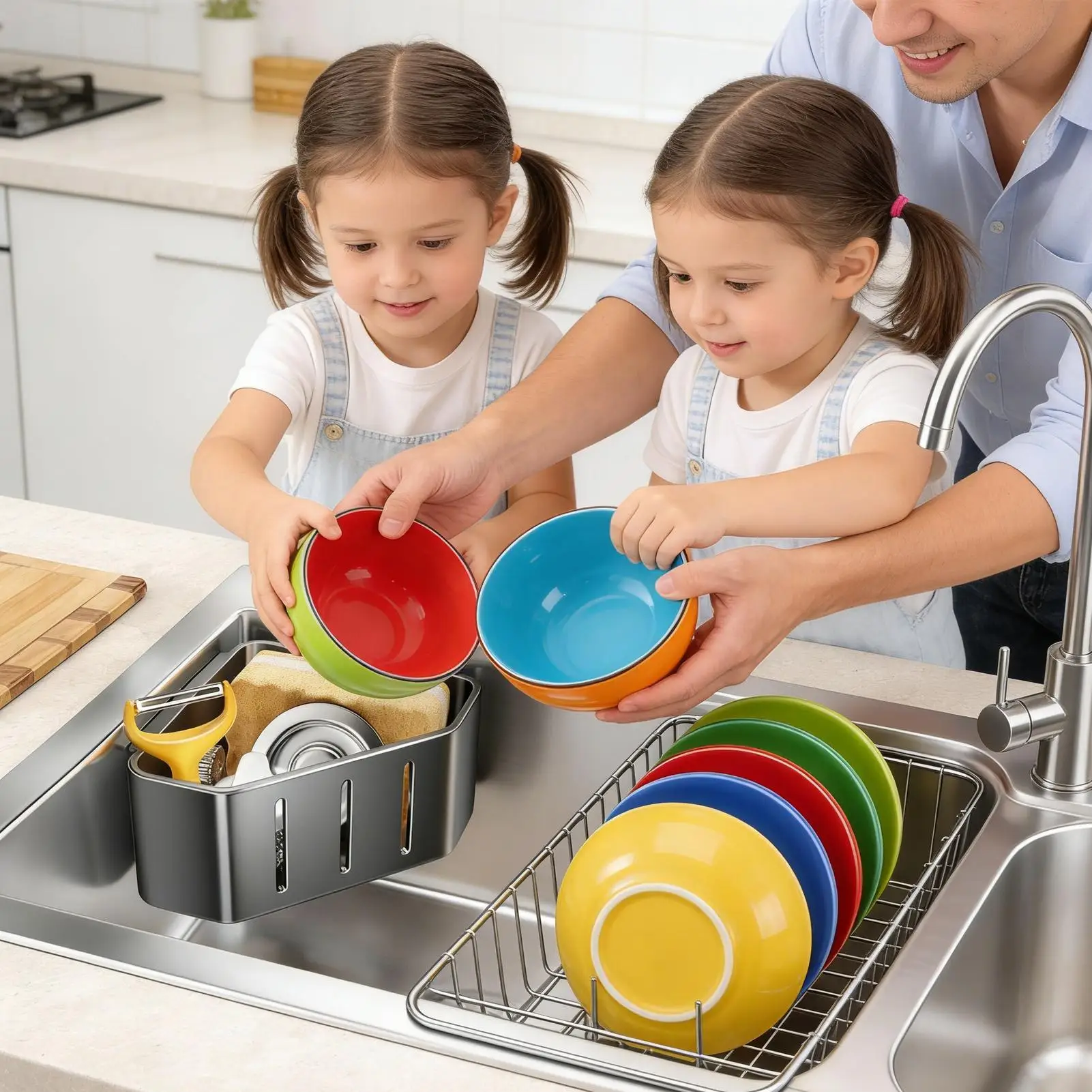 Kitchen Sink Strainer Basket Metal Suction Cup Storage Organizer Kitchen Drain Catcher Sink Corner Rack For Home Apartment