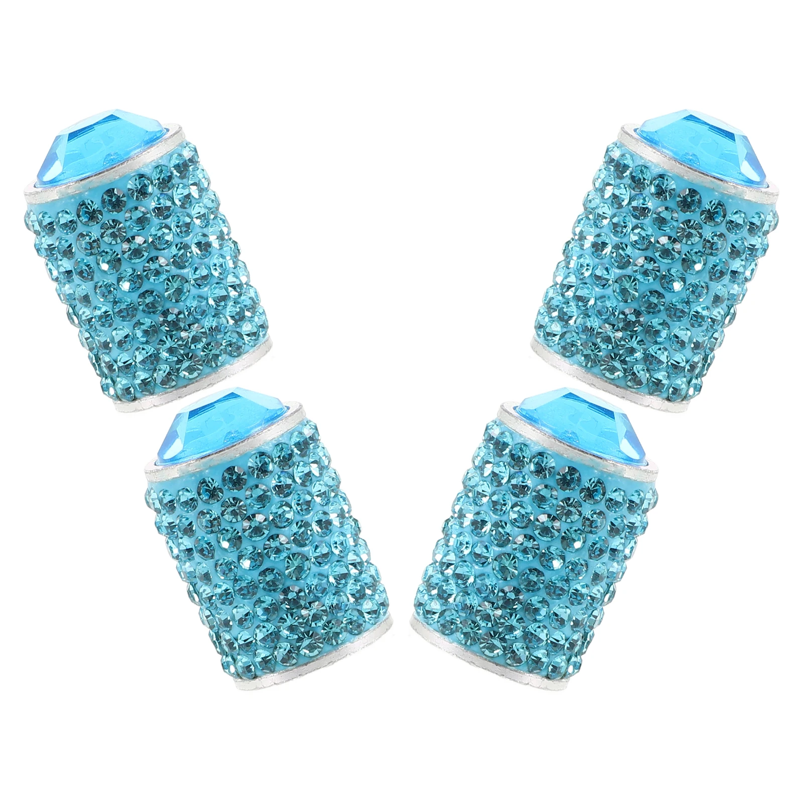 

4pcs Caps Aluminum Car Vent Accessories Durable Sky- Covers SUV RV Bike Tire Air Cap Car Valve Tire Valve Caps