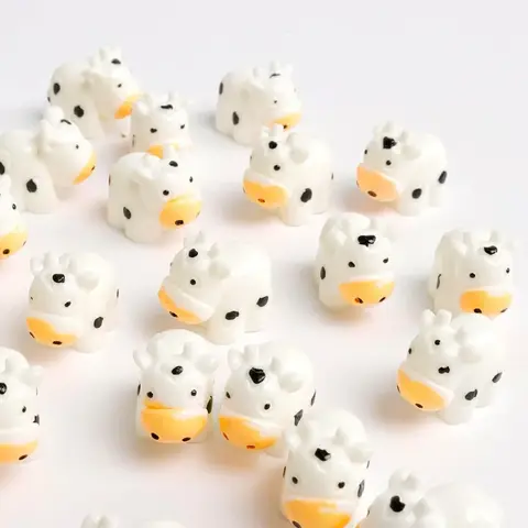 10/20 st mini-ko-figurer mini-ko i harts miniatyrdjur figurer älvträdgård miniatyr mossa landskap gör-det-själv-pyssel 8 best sales miniatyr ko leksaker - №6