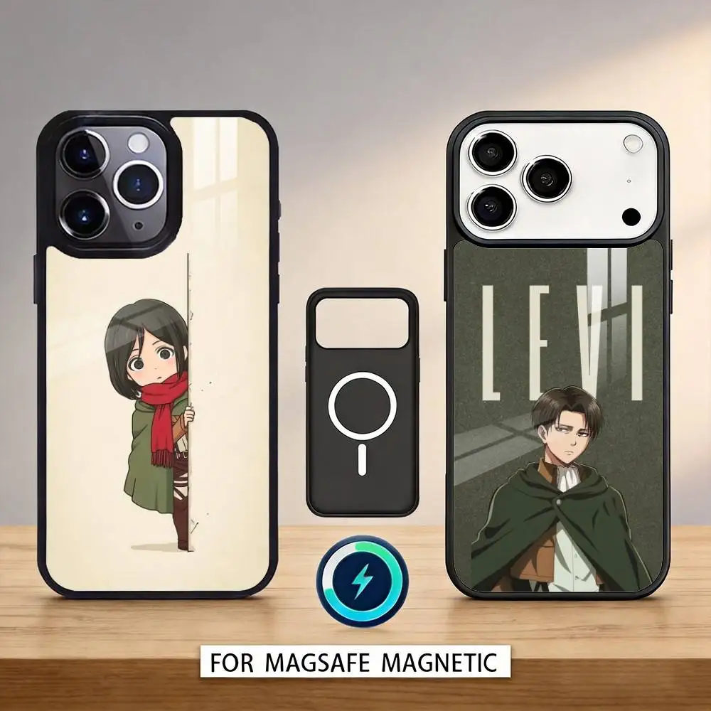 

Levi Ackerman A-Attack On T-Titan Phone Case For iPhone17,16,15,14,13,12,Pro,Max,Magnetic For Magsafe Wireless Charging