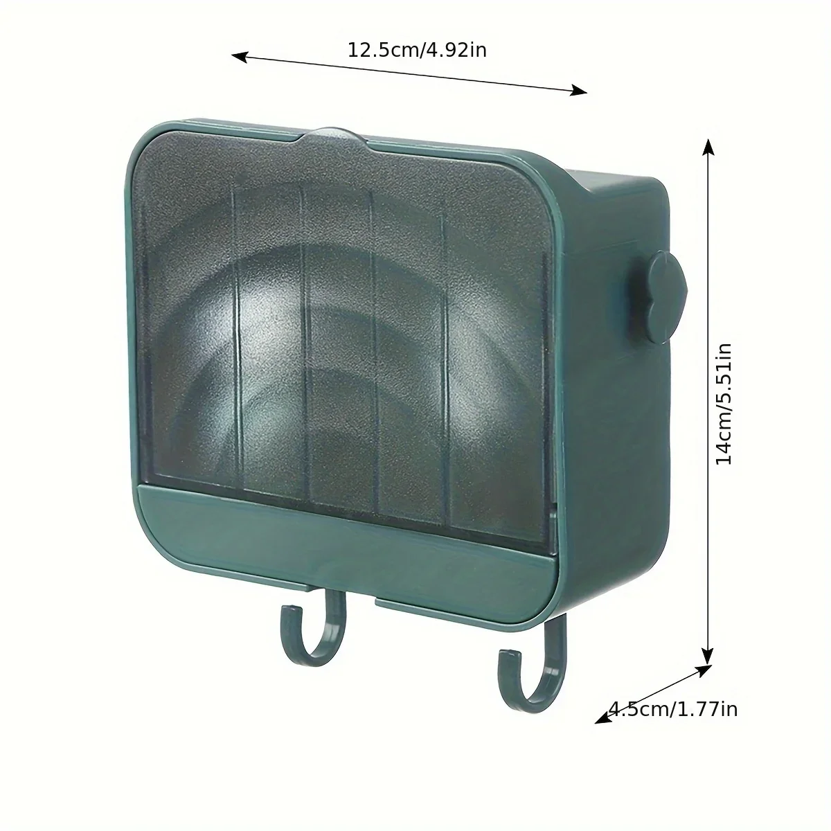 حامل صابون مثبت على الحائط لتصريف الحمام، غطاء قابل للغبار، طبقة مزدوجة، منتجات صندوق الحاويات #5