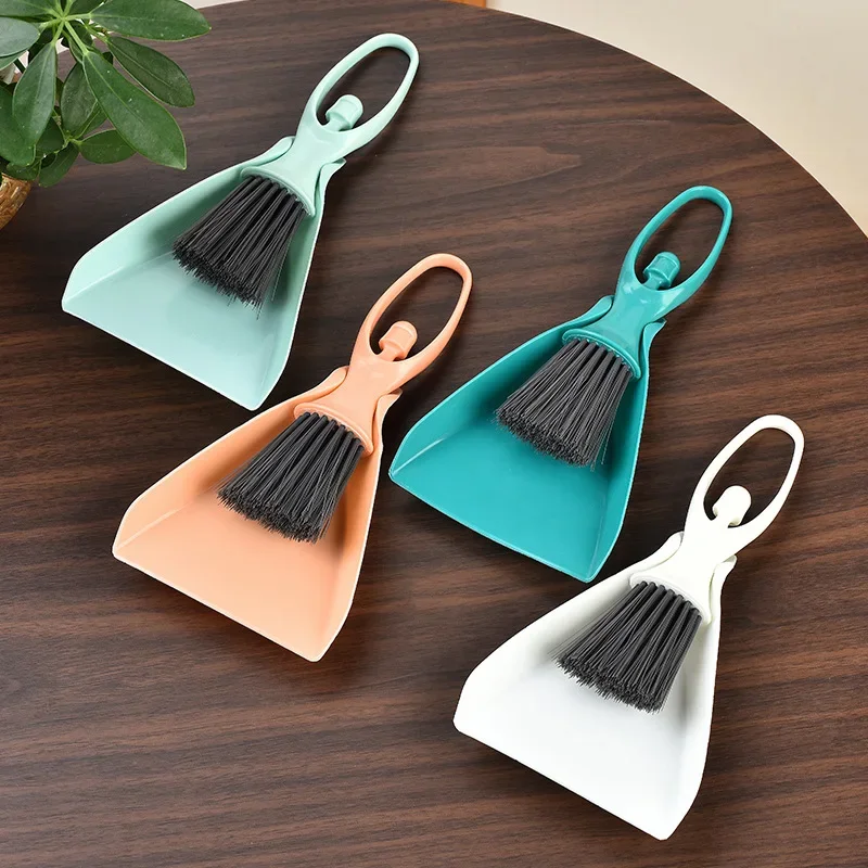 1 Set Soft Thick Bristle Mini Broom Dustpan Set Cleaning Kit Desktop Pet Hair Cleaning High Tenacity Cleaning Tool Clean Brushes