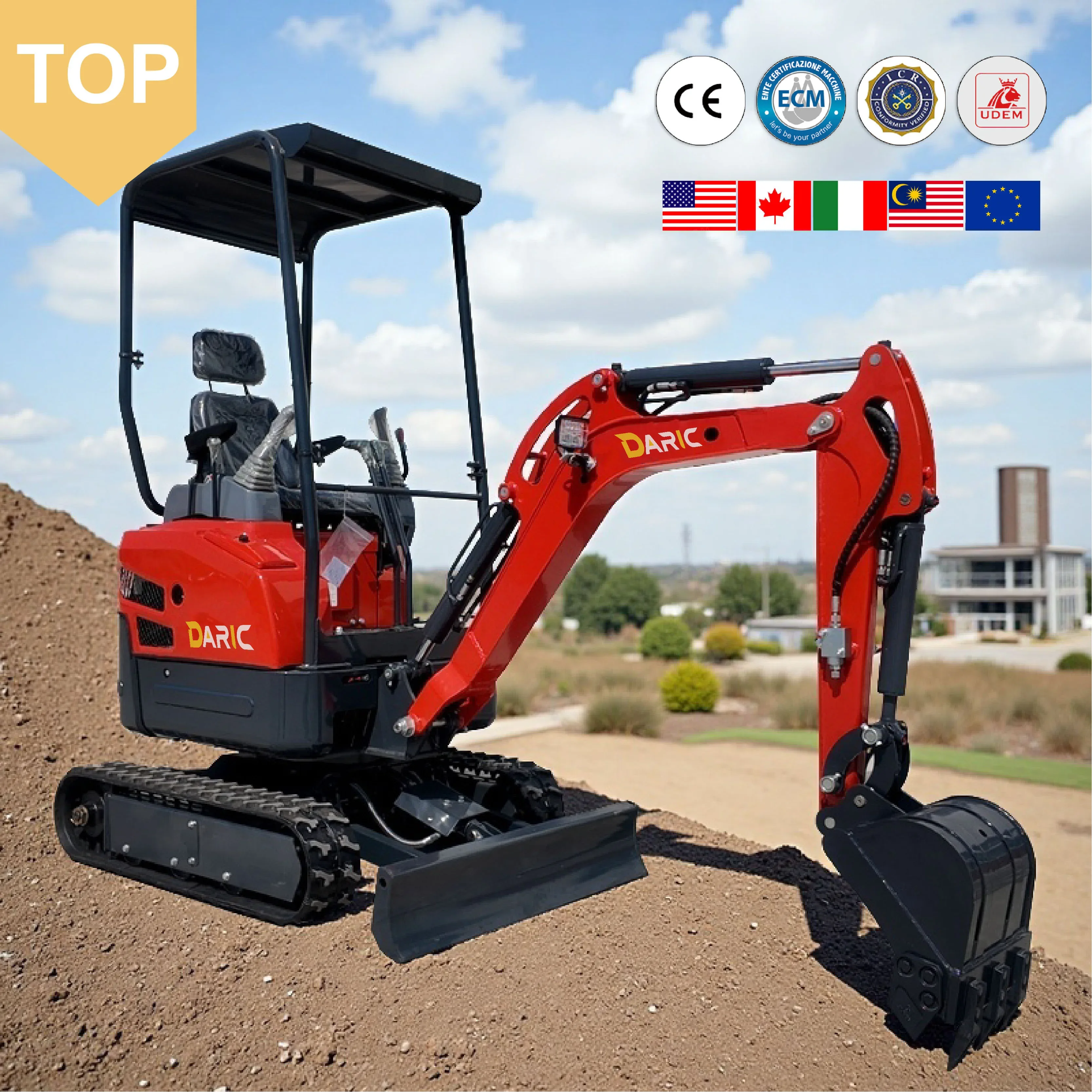 รถขุดขนาดเล็ก 1.8 ตัน ราคาถูก รถขุดตีนตะขาบขนาดเล็ก 1 ตัน 2 ตัน รถขุดใหม่สำหรับขาย