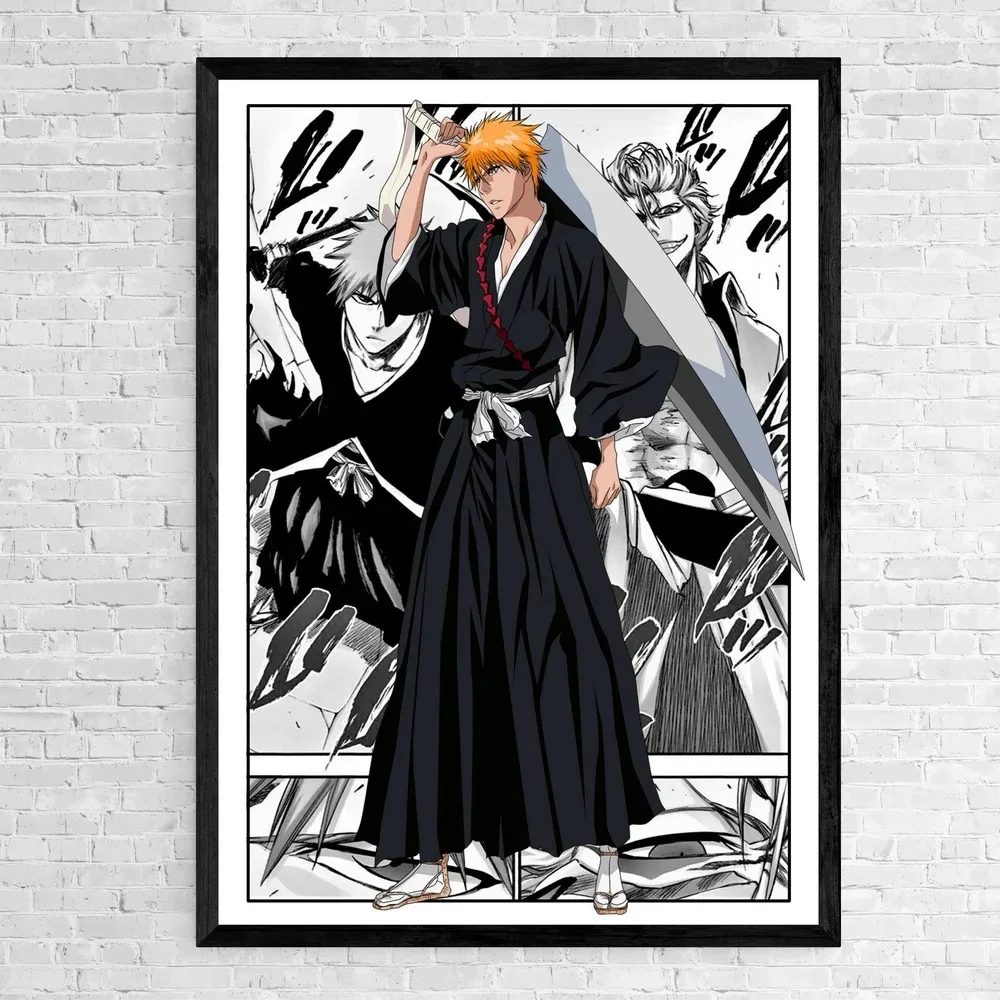 Set of 6 Comic Wall Art Poster Japanese Manga Bleach Canvas Painting Print Ichigo Canvas Picture for Home Wall Decor Cuadros