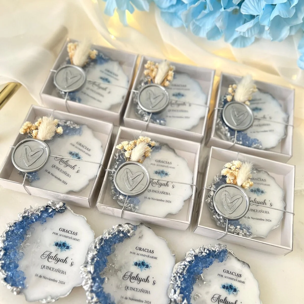 Personalized Butterfly Quinceanera Magnet Favors: Sweet 15/16, Mis Quince Años