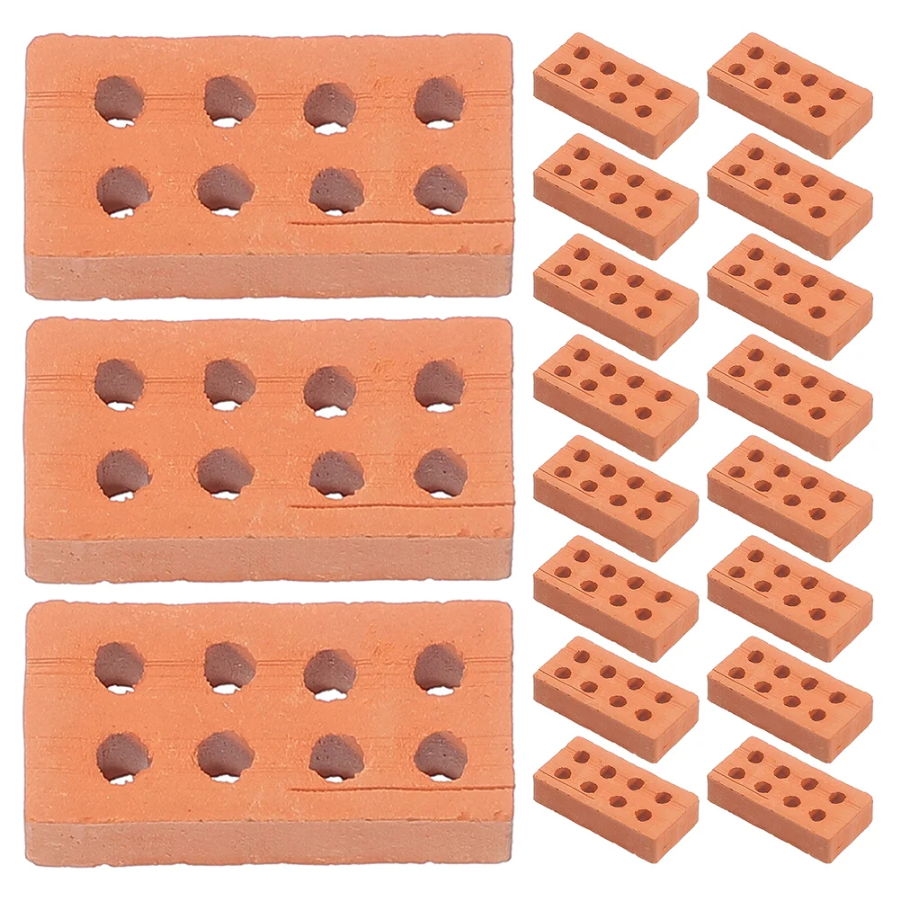 

25 Pcs Mini Bricks for Landscaping Decorate Accessories Kids DIY Clay Playing House Props Building Blocks Miniature Child