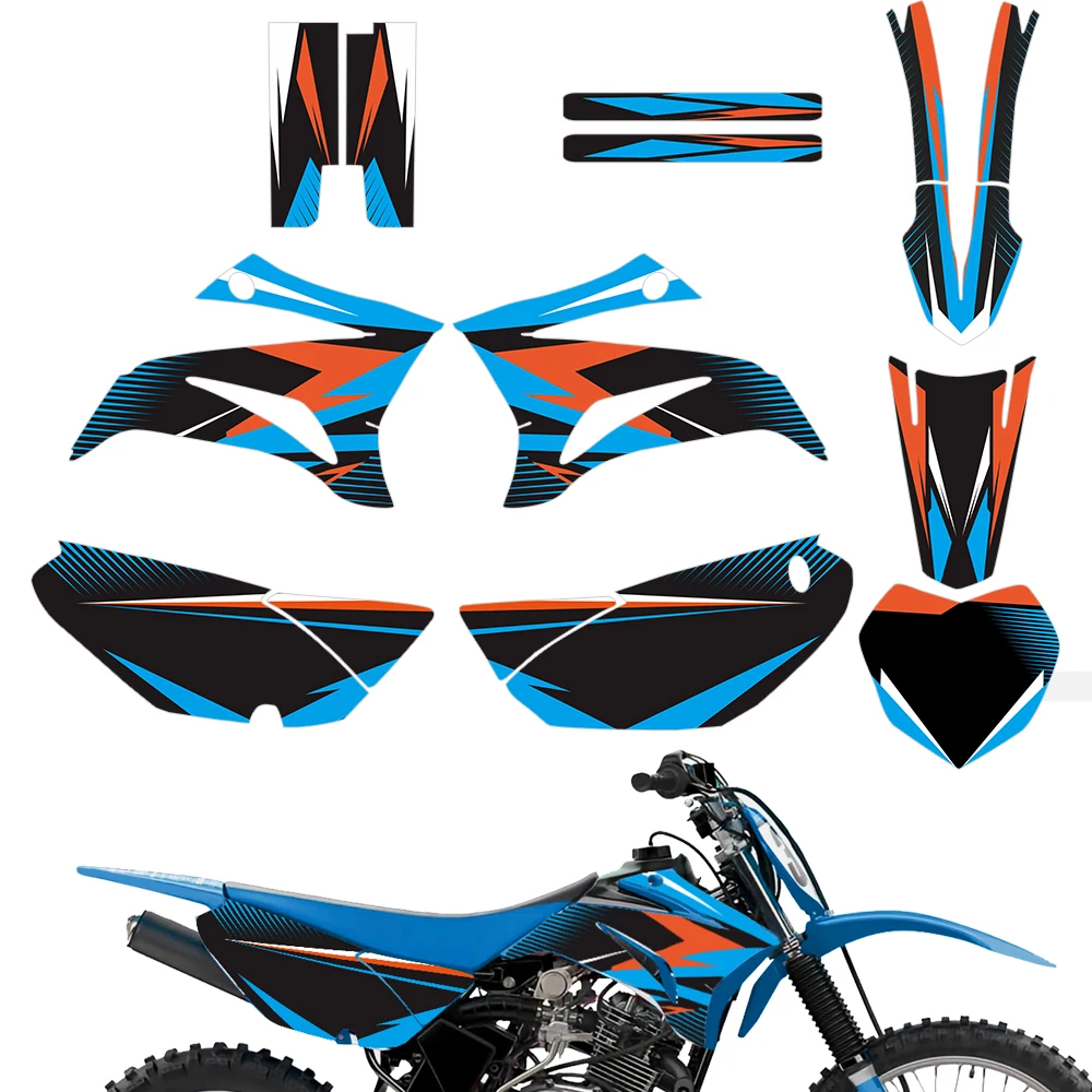 Fit For TTR 125 TT-R125 TTR125 2008-2023 Motorcycle Decoration Graphics Decals Stickers Background Custom Number Name