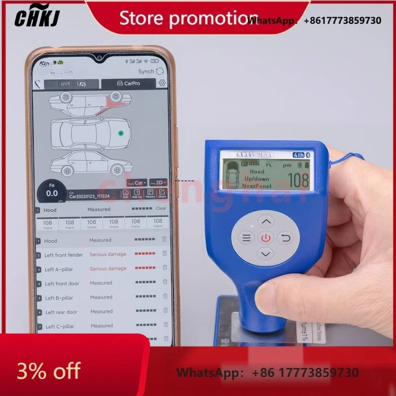 CHKJ  for GUOOU GC8102  Automotive Tester  Paint Coating Thickness Gauge Meter for Car Damage Tester
