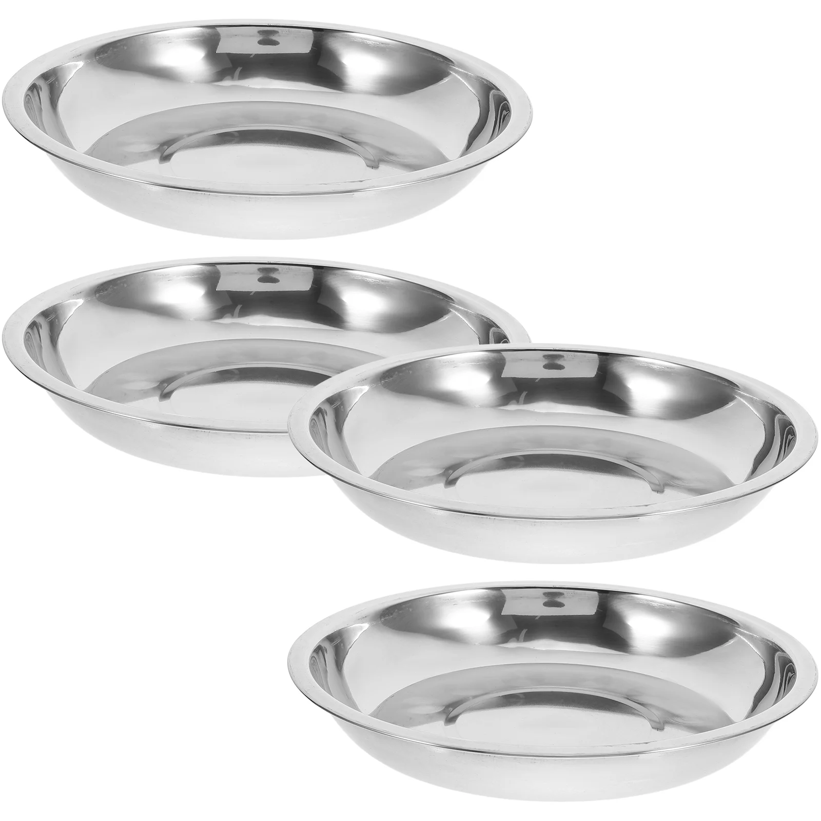 

4 Pcs Stainless Steel Cat Bowl Pet Bowls Food Dog Puppy Beard Sturdy Water Travel