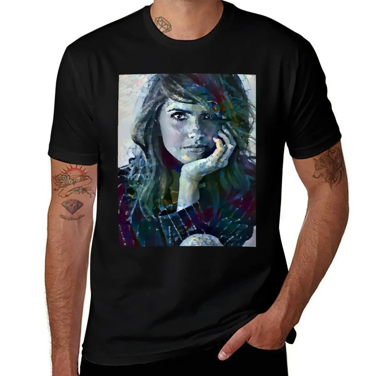 Shelley Hennig Portrait T-Shirt anime t shirts graphics Clothing clothes for men