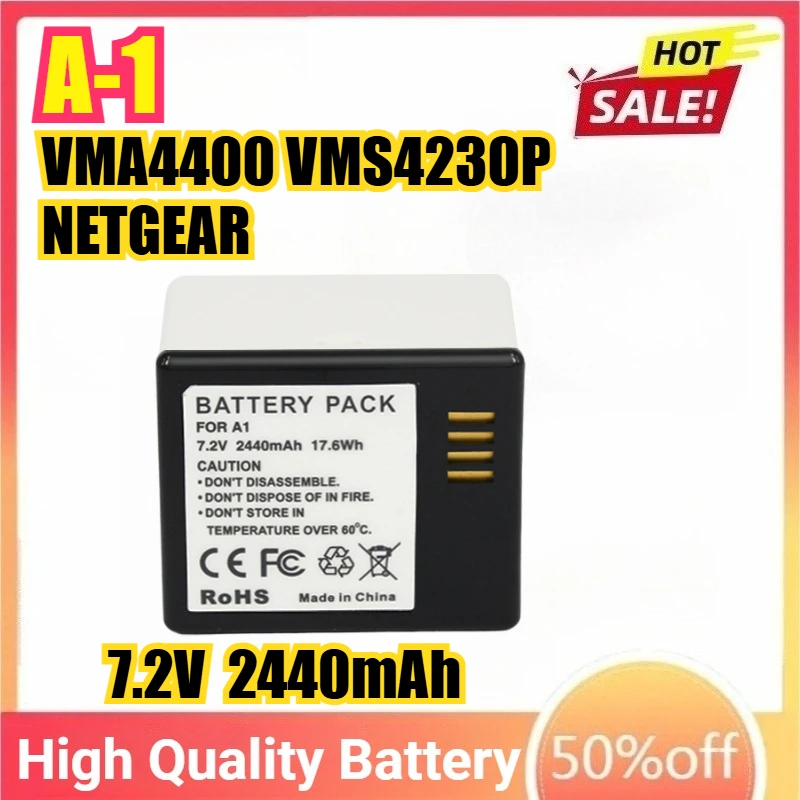 

2440mAh Battery A-1 For ARLO PRO /PRO 2 Security Camera VMA4400 VMS4230P NETGEAR Camera Batteries