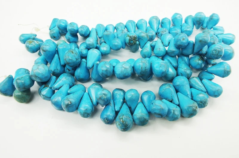 at last 2PCS  13X22MM Natrual Stone Beads Turkey semi-precious Stone Beads 15inches Diy Jewelry  ( HAVE flaws )