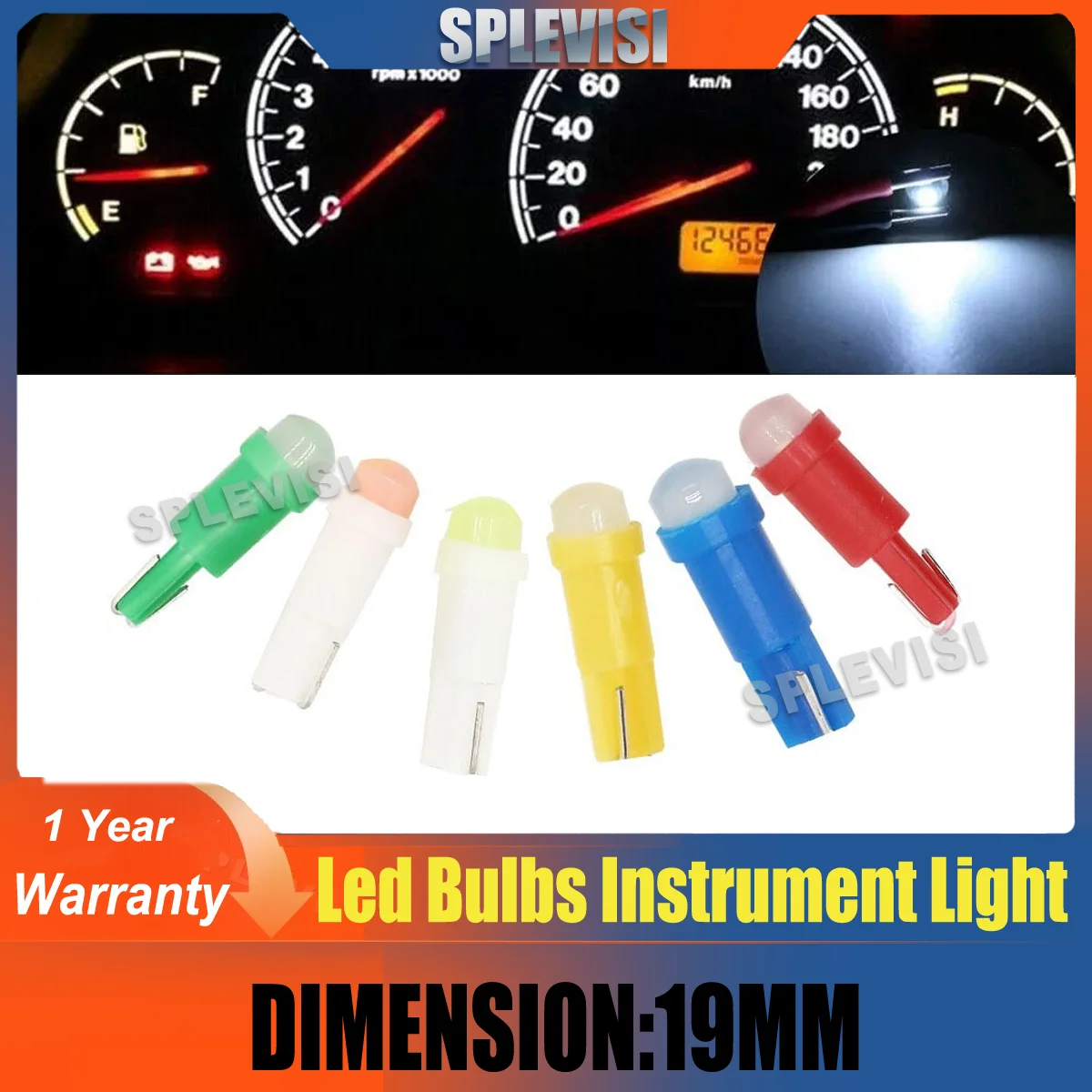 T5 Led Ice blue Green Red White Pink purple Yellow Dashboard Wedge Lights Bulbs 12v автомобильные товары