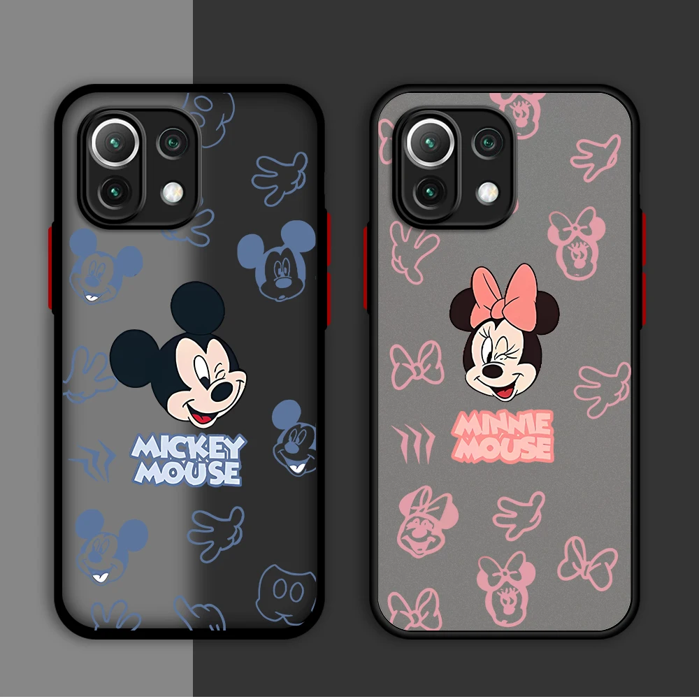 Disney Minnie Mouse Logo Phone Case for Xiaomi Redmi Note 12 13 Pro 9T 11S 12S 10S 11T 11 Pro 10 Pro 9S 9 Matte Cover Clear