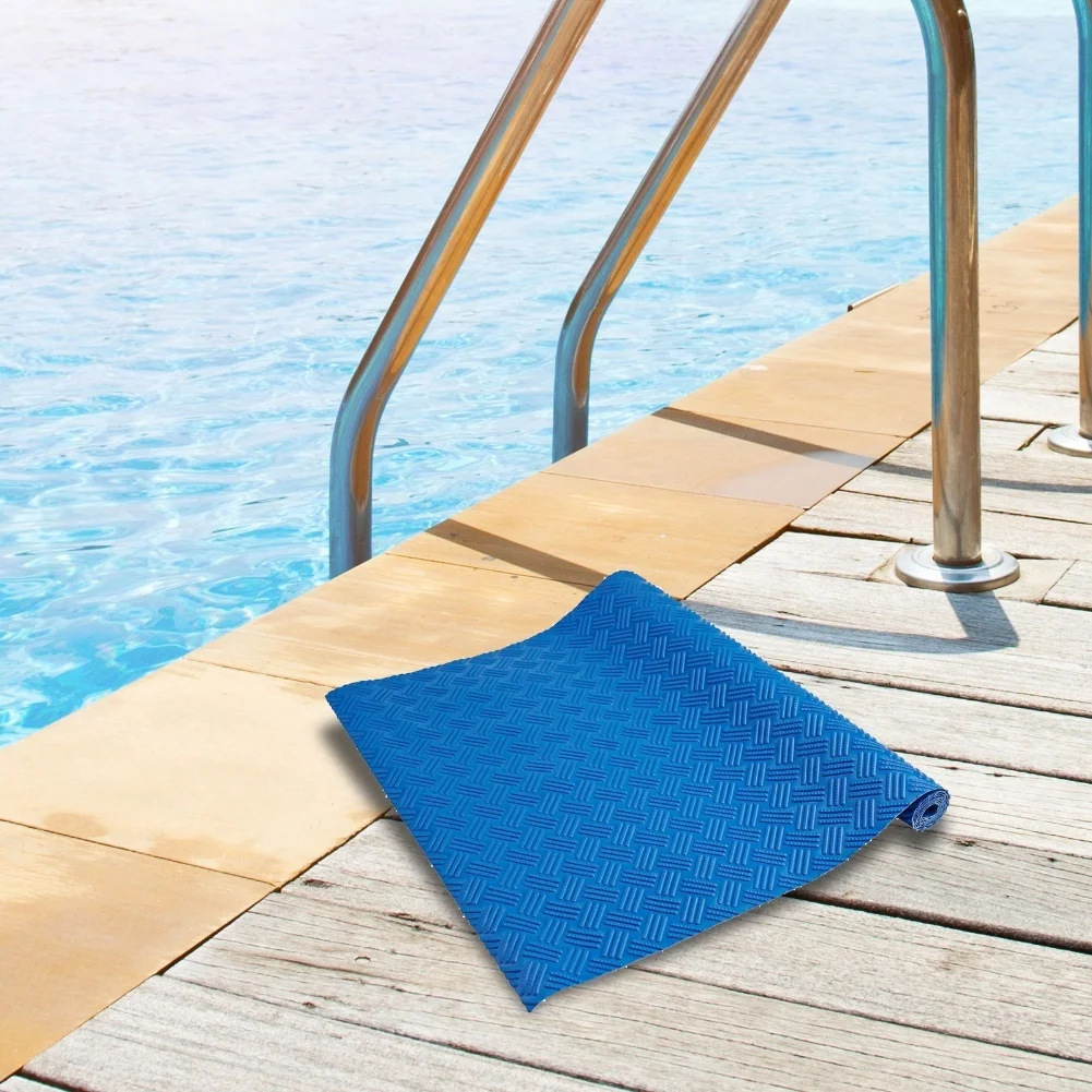 Anti Slip Pool Ladder Mat Designed to Provide Secure Footing on Pool Stairs and Wet Locations like Bathrooms and Kitchens