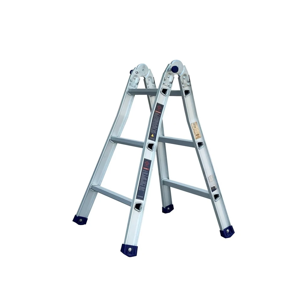 Double-sided foldable aluminum staircase