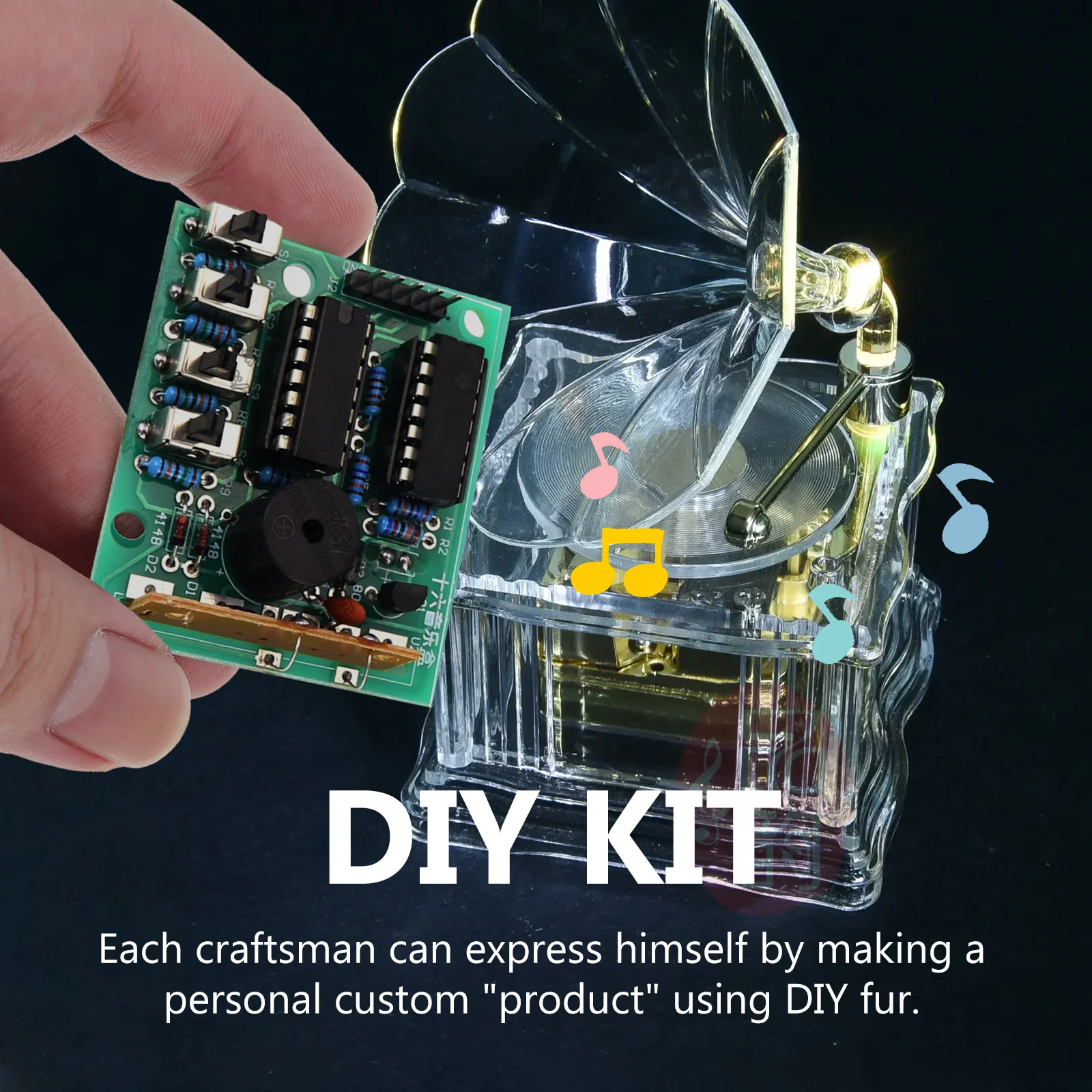 

Music Box Electronic Components DIY Soldering Practice Board Circuit Boards for Supplies Module