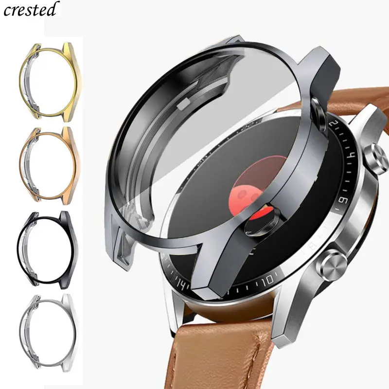 Tpu Case Voor Huawei Horloge Gt 2 46 Mm Band Soft Plated Rondom Screen Protector Cover Bumper huawei Horloge 2 Pro/GT2 46 Mm