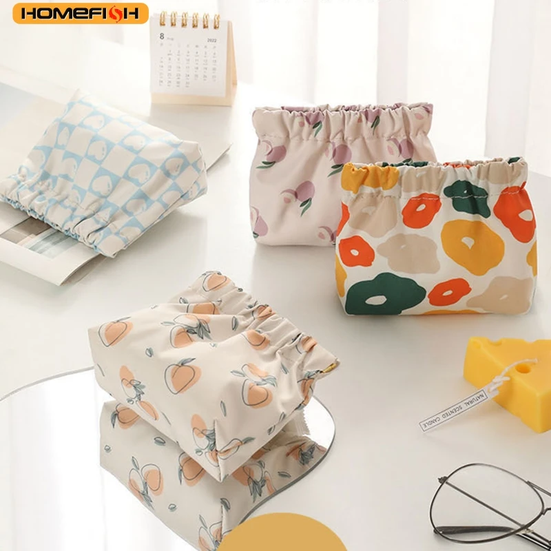HOMEFISH Sanitary Napkin Storage Bag Women Tampon Bags Credit Card Holder Pouch Napkin Towel Cosmetics Cotton Coin Purse