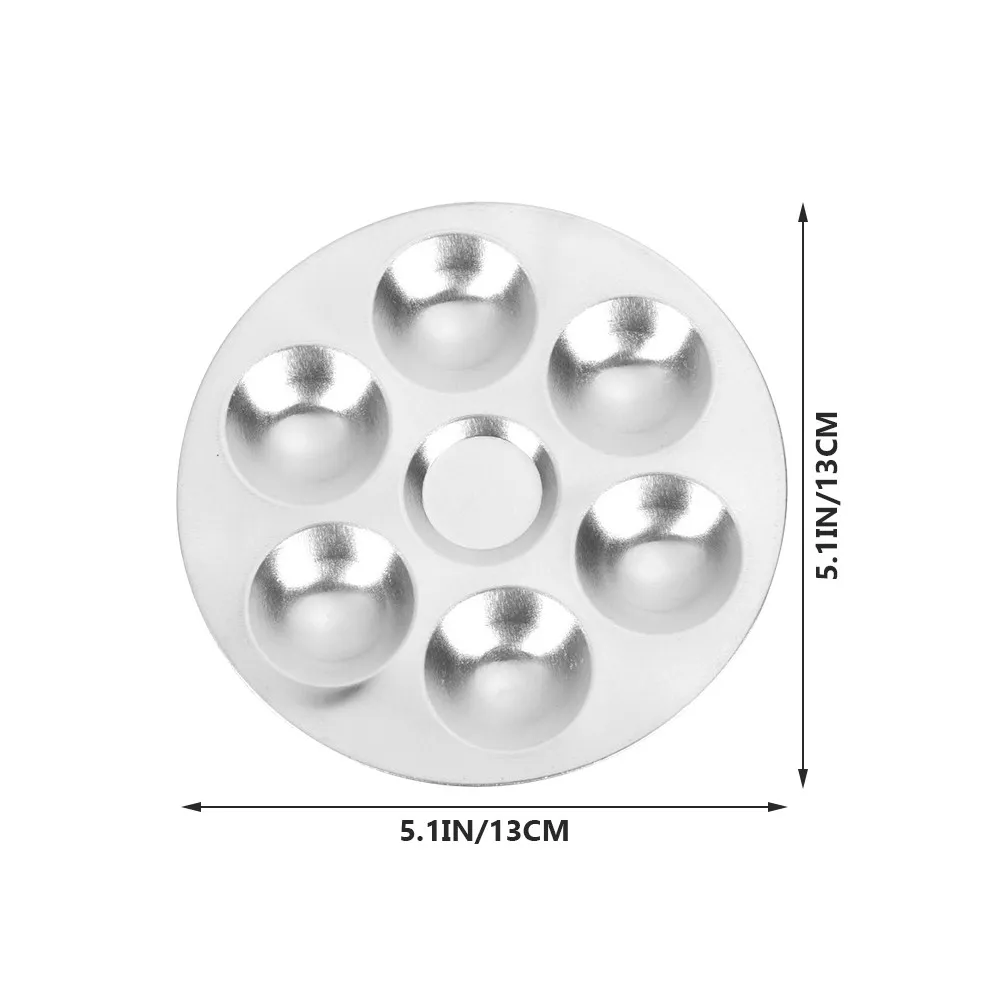 2Pcs Rustproof Stainless Steel Painting Tray Color Mixing Plate for Artists Art Students DIY Craft Pigment Separation Easy Rinse