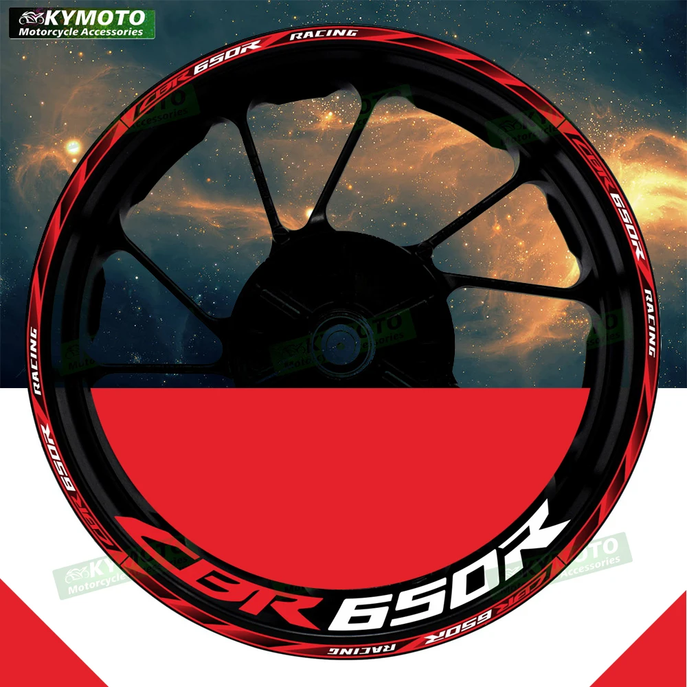 

For Honda CBR650R CBR 650R motorcycle accessories 17 inch front and rear wheel stickers fairing wheel stripe reflective decals