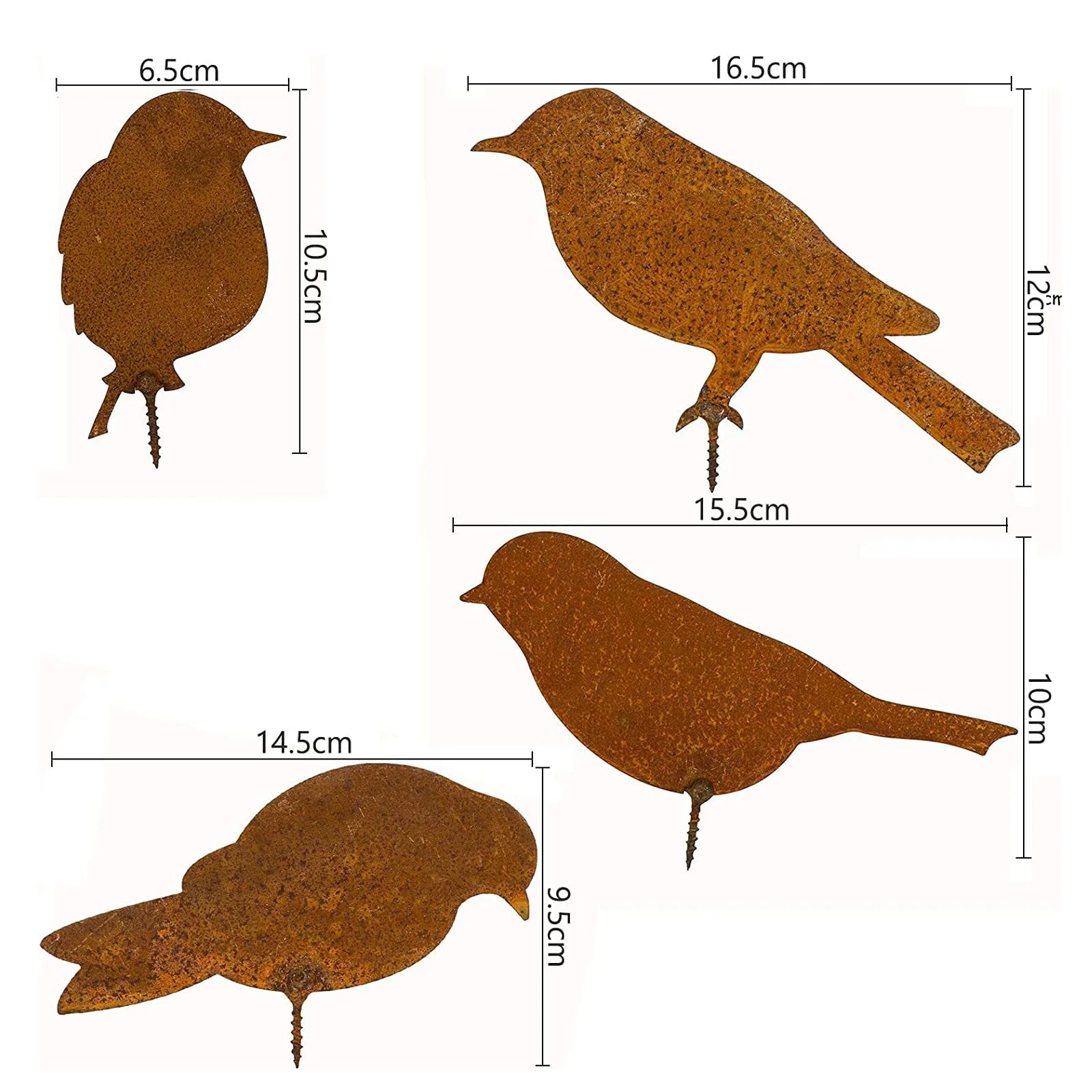 

Железные скульптуры животных в мультяшном стиле, декоративные фигурки, устойчивые к старению, водонепроницаемые, для сада и газона, праздничные подарки