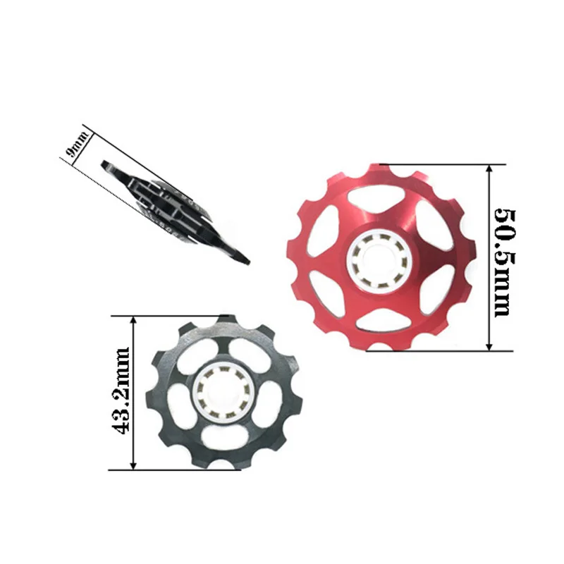 Vnlio11T rear reducer roller ceramic bearing pulley guide wheel, suitable for 7/8/9 speed mountain bike transmissions