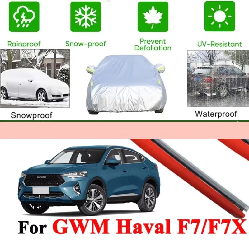 

For Haval F7 F7X SUV 2019 -2025 2020 2021 Full Car Covers Outdoor Sun Anti UV Rain Snow Dust Protection Oxford Cloth Accessories