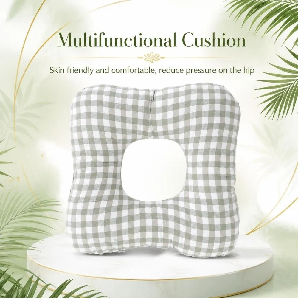Comfortable Soft Pressure Relief Cushion Portable Reusable Bed Sore Cushion Washable Cotton Anti-Decubitus Pad Multipurpose