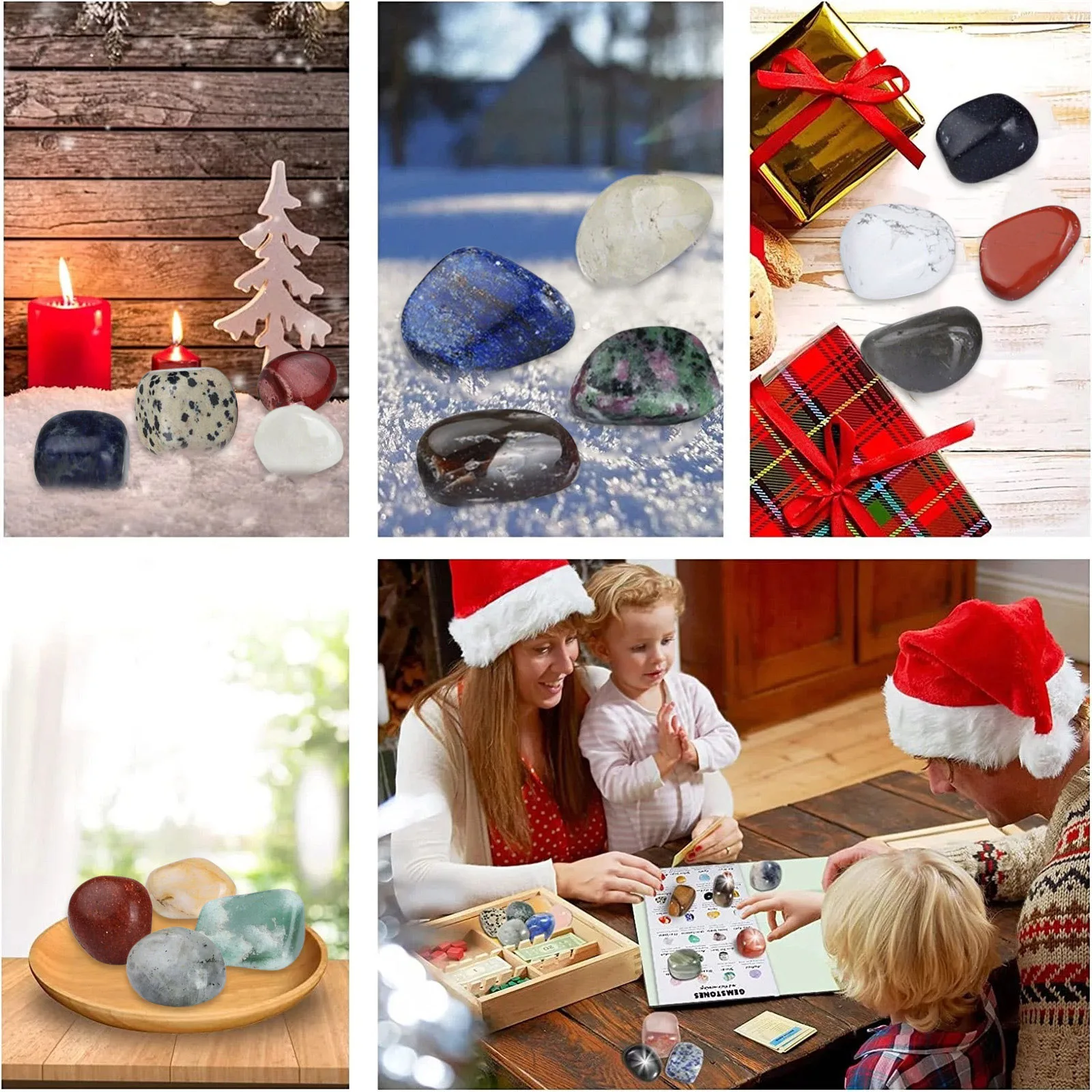 Calendario natalizio per bambini Conto alla rovescia Calendario dell'Avvento in cristallo 2025 per bambini 24 luci ghirlanda Funziona a batteria con timer