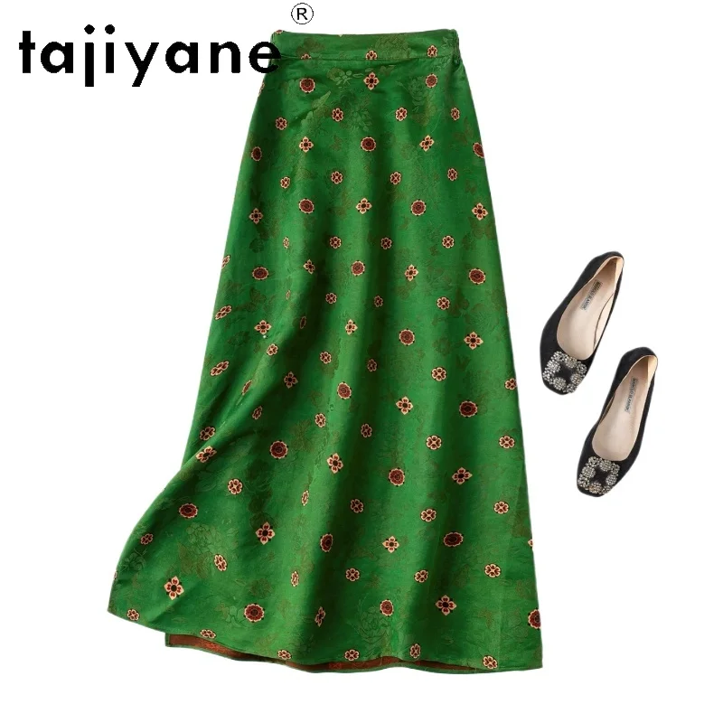 

TAJIYANE 100% Mulberry Silk Women's Skirts Xiangyun Sha Long Skirts New Arrivals Summer Skirt Woman Clothes 2026 roupas feminina