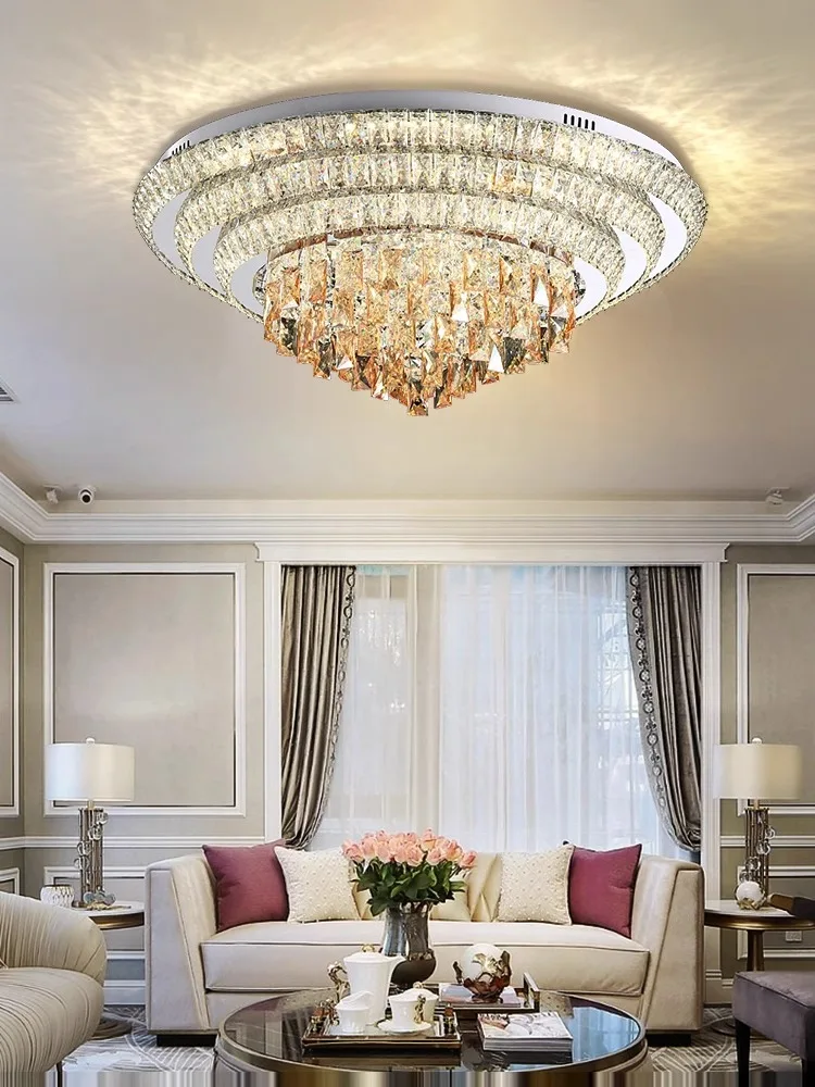 Home Appliance Led Crystal Ceiling Lamp Elegant Luxury Modern Ceiling Chandelier Room Decoration Light Fixture