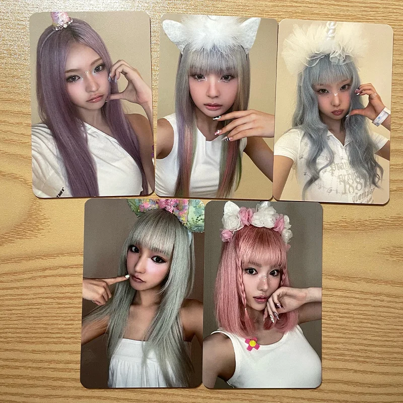 5Pcs/Set KIIIKIII New Album WhyKiiiKiii HD Cosplay Photocards Leesol Haum Jiyu Sui Kya Double Sides Glossy LOMO Cards Fans Gift