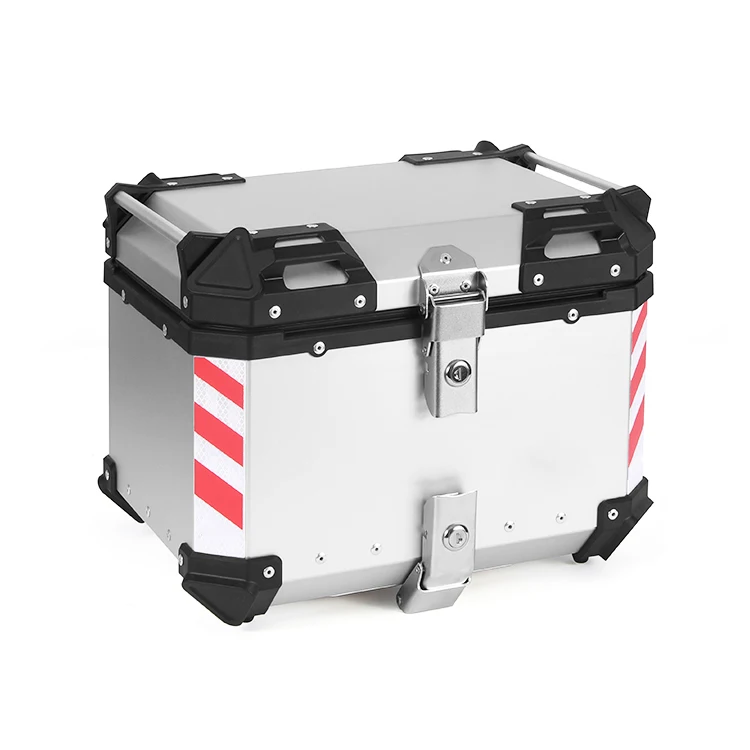 45L Silver Cargo Boxes Universal Delivery Box Aluminum Alloy Motorcycle Box